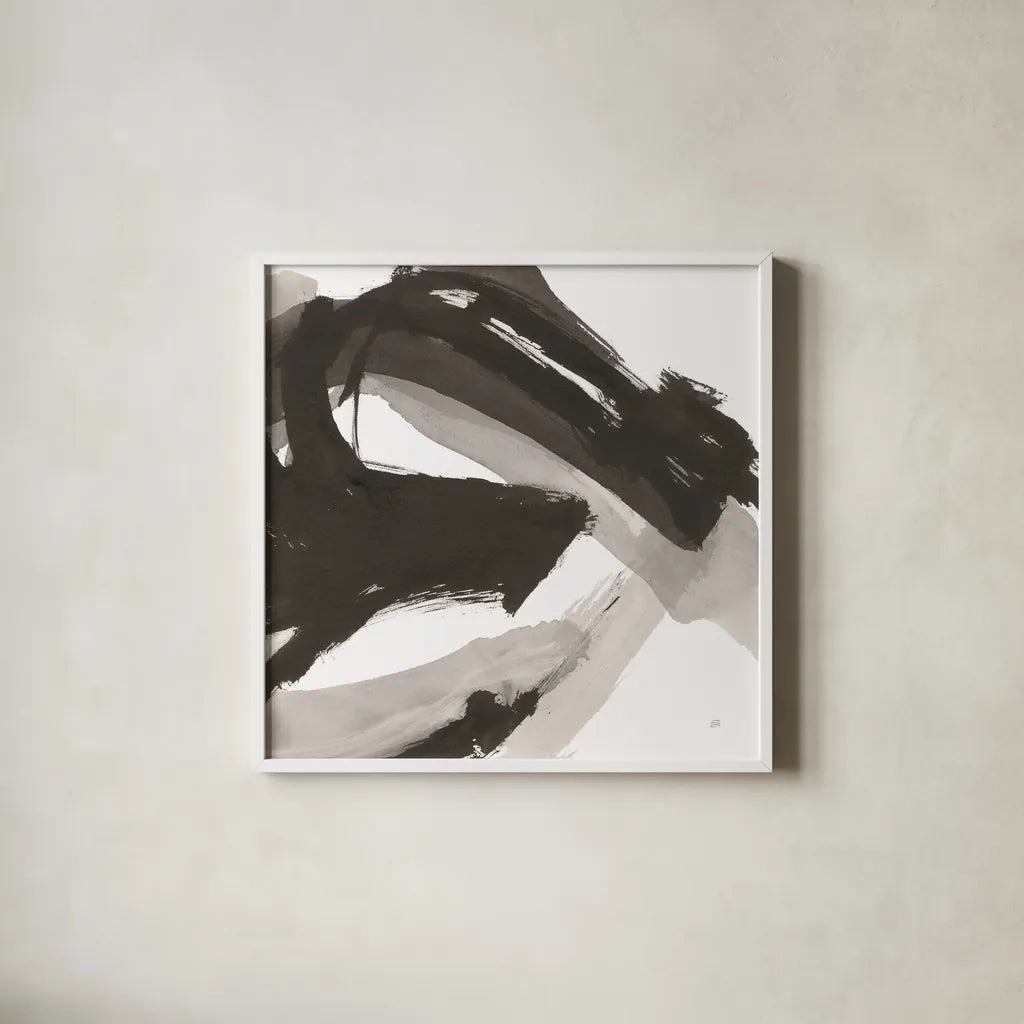 Chaos II by Chris Paschke. Shown in a crisp white glass frame for a clean and minimalist style. Available as an archival giclee rolled canvas, fine art paper, or poster print. SKU 71866a.