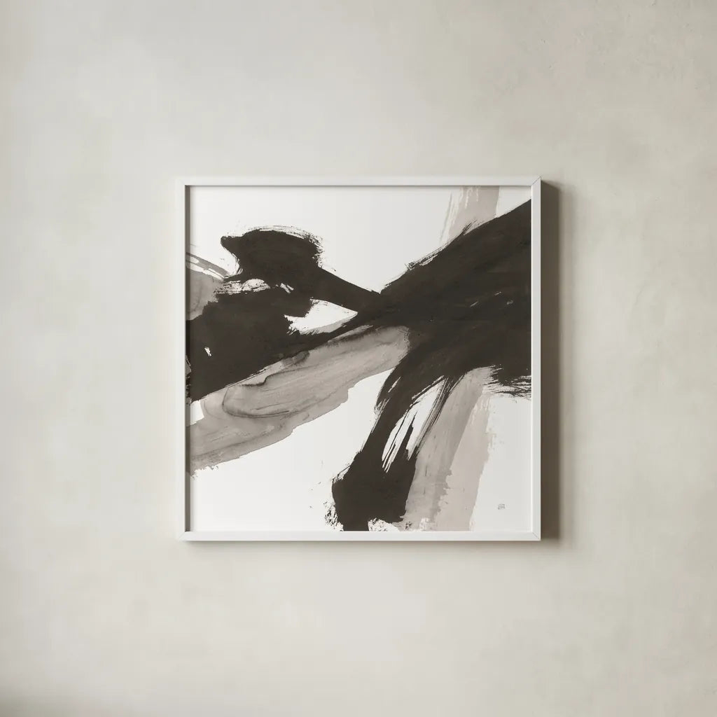 Chaos III by Chris Paschke. Shown in a crisp white glass frame for a clean and minimalist style. Available as an archival giclee rolled canvas, fine art paper, or poster print. SKU 71867a.