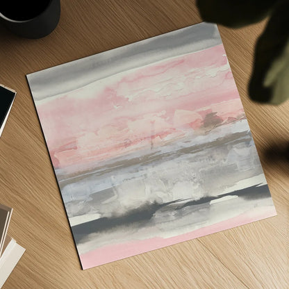 Charcoal and Blush II by Chris Paschke. Shown as a detailed flat fine art print, highlighting archival giclee quality. Available as an archival giclee rolled canvas, fine art paper, or poster print. SKU 49058a.