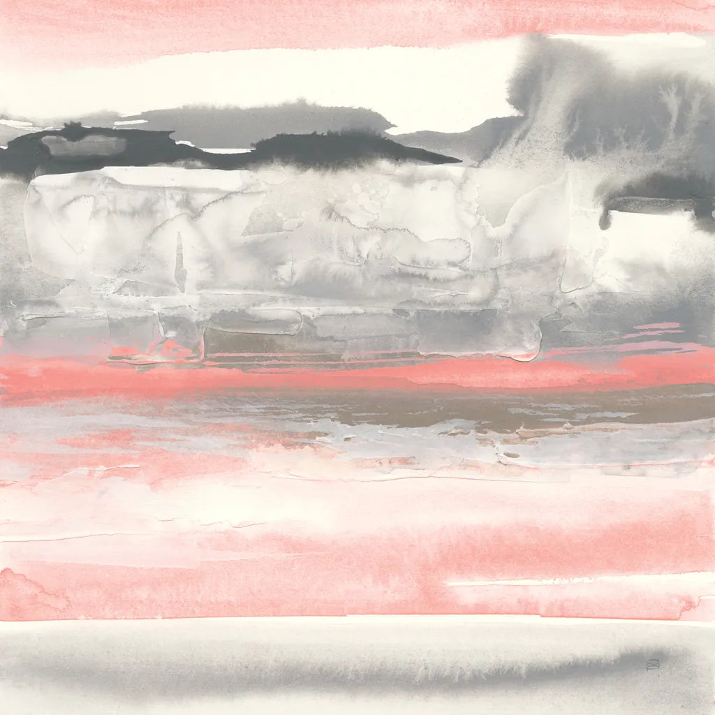 Charcoal and Coral I by Chris Paschke. SKU 51485a. Archival Giclee Fine art print for wall decor.