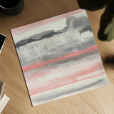 Charcoal and Coral I by Chris Paschke. Shown as a detailed flat fine art print, highlighting archival giclee quality. Available as an archival giclee rolled canvas, fine art paper, or poster print. SKU 51485a.