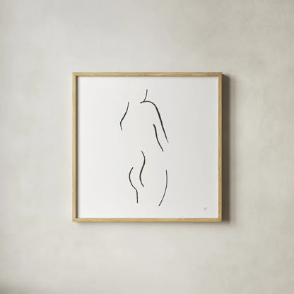 Cheeky I by Chris Paschke. Shown in a natural wood glass frame for a timeless modern aesthetic. Available as an archival giclee rolled canvas, fine art paper, or poster print. SKU 66873a.