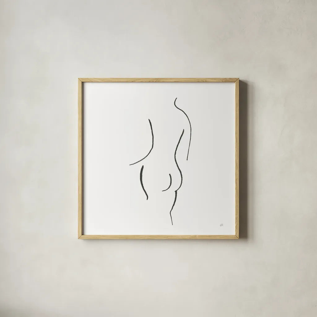 Cheeky II by Chris Paschke. Shown in a natural wood glass frame for a timeless modern aesthetic. Available as an archival giclee rolled canvas, fine art paper, or poster print. SKU 66874a.