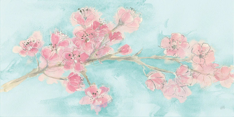 Cherry Blossom I Teal by Chris Paschke