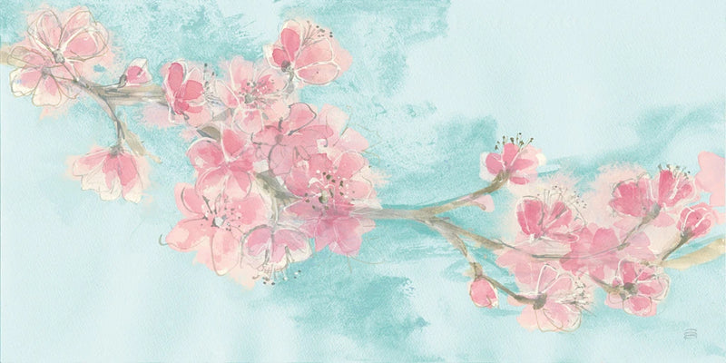 Cherry Blossom II Teal by Chris Paschke