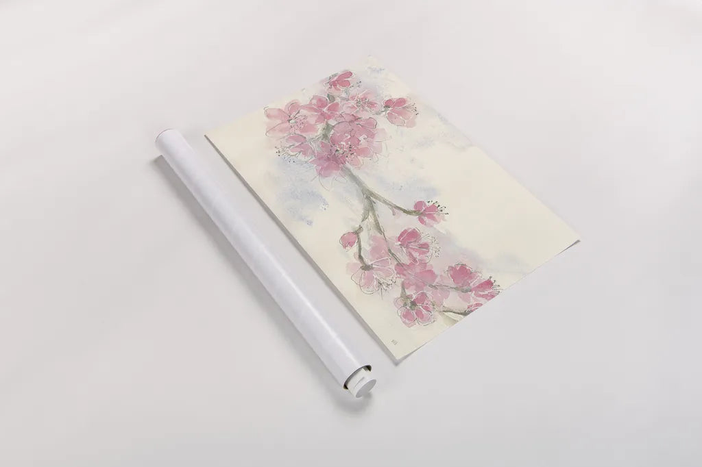 Cherry Blossoms II Crop by Chris Paschke. shown as a rolled paper print. Available as archival giclee rolled canvas, fine art paper, or poster print. SKU 21886i.