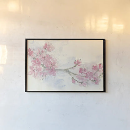 Cherry Blossoms II Crop by Chris Paschke. shown as a paper print in a black flame. Available as a archival giclee rolled canvas, fine art paper, or poster print. SKU 21886i.