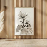 Chrysanthemum I by Chris Paschke. shown as over sized large wall art. Available as an archival giclee rolled canvas, fine art paper, or poster print. SKU 74364h.