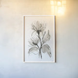 Chrysanthemum II by Chris Paschke. shown as a paper print in a white frame. Available as a archival giclee rolled canvas, fine art paper, or poster print. SKU 74365h.