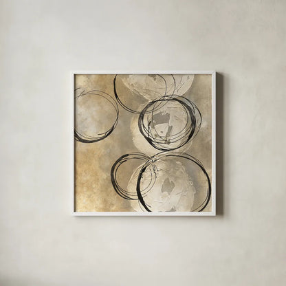 Circle in a Square II by Chris Paschke. Shown in a crisp white glass frame for a clean and minimalist style. Available as an archival giclee rolled canvas, fine art paper, or poster print. SKU 16876a.