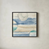 Circles in Time III by Chris Paschke. Shown in a sleek black glass frame for a contemporary gallery look. Available as an archival giclee rolled canvas, fine art paper, or poster print. SKU 12396a.