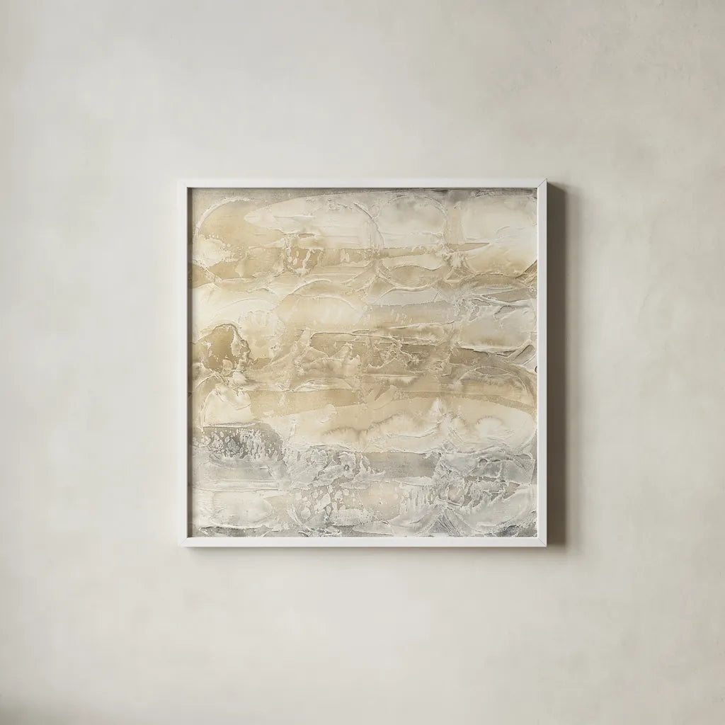 Circular Horizon I by Chris Paschke. Shown in a crisp white glass frame for a clean and minimalist style. Available as an archival giclee rolled canvas, fine art paper, or poster print. SKU 16873a.