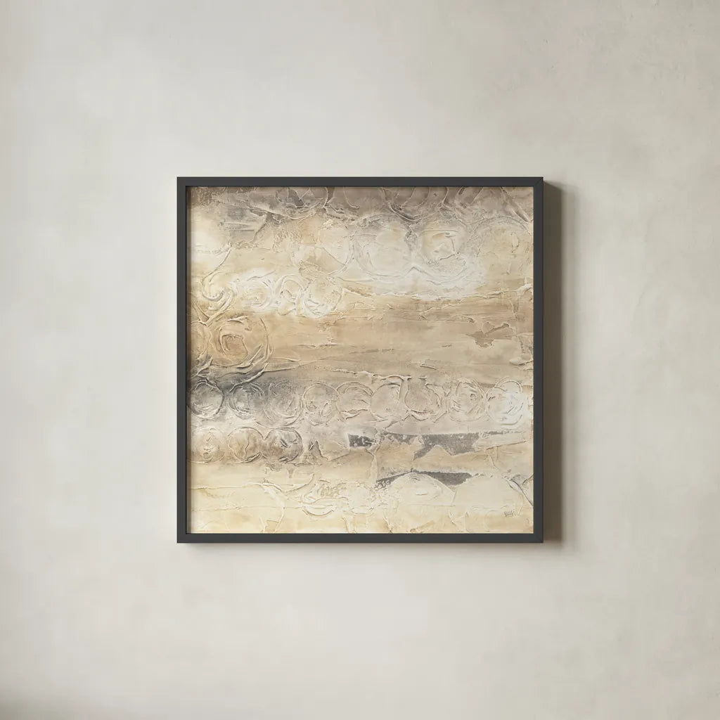 Circular Horizon II by Chris Paschke. Shown in a sleek black glass frame for a contemporary gallery look. Available as an archival giclee rolled canvas, fine art paper, or poster print. SKU 16874a.