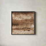 Circular Horizon II Dark by Chris Paschke. Shown in a sleek black glass frame for a contemporary gallery look. Available as an archival giclee rolled canvas, fine art paper, or poster print. SKU 93986a.