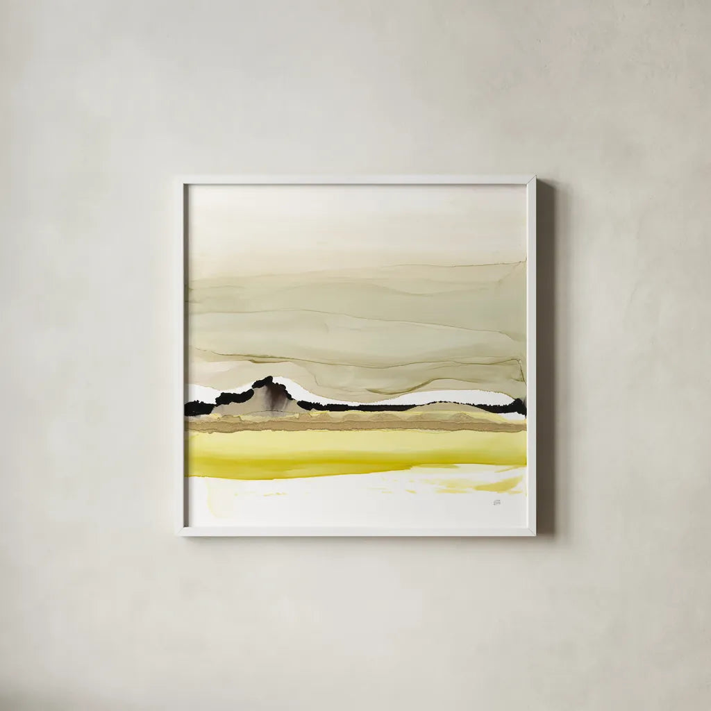 Citruscape I by Chris Paschke. Shown in a crisp white glass frame for a clean and minimalist style. Available as an archival giclee rolled canvas, fine art paper, or poster print. SKU 81892a.