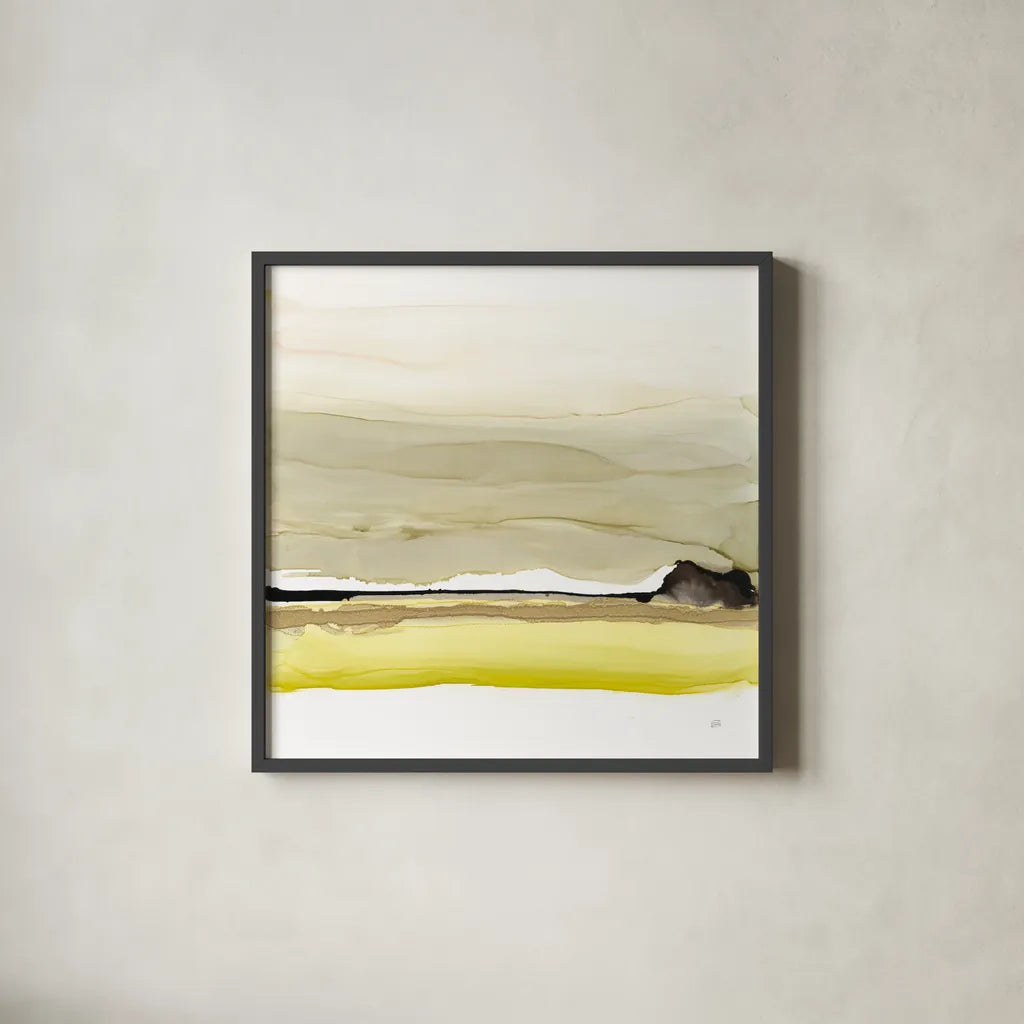 Citruscape II by Chris Paschke. Shown in a sleek black glass frame for a contemporary gallery look. Available as an archival giclee rolled canvas, fine art paper, or poster print. SKU 81893a.