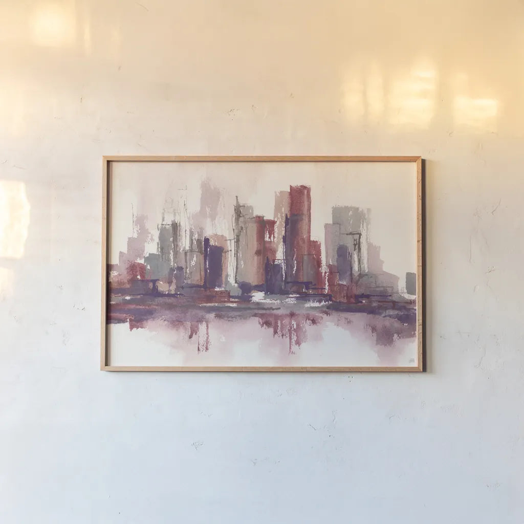 City Passion II by Chris Paschke. shown as a paper print in a natural frame. Available as a archival giclee rolled canvas, fine art paper, or poster print. SKU 98212i.