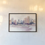 City at Work I by Chris Paschke. shown as a paper print in a black flame. Available as a archival giclee rolled canvas, fine art paper, or poster print. SKU 98209i.