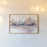 City at Work I by Chris Paschke. shown as a paper print in a natural frame. Available as a archival giclee rolled canvas, fine art paper, or poster print. SKU 98209i.