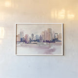 City at Work I by Chris Paschke. shown as a paper print in a white frame. Available as a archival giclee rolled canvas, fine art paper, or poster print. SKU 98209i.