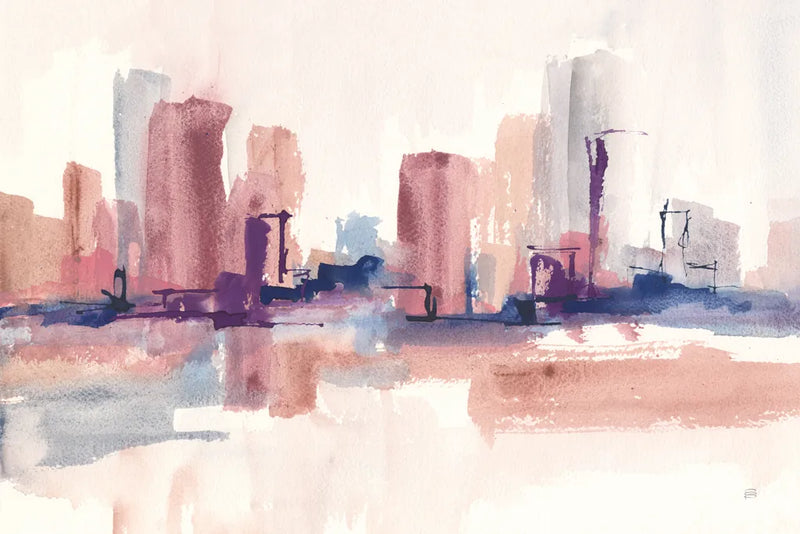 City at Work II by Chris Paschke. SKU 98210i. Archival Giclee Fine art print for wall decor.