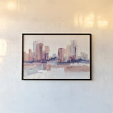 City at Work II by Chris Paschke. shown as a paper print in a black flame. Available as a archival giclee rolled canvas, fine art paper, or poster print. SKU 98210i.