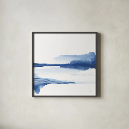 Classic Blue II by Chris Paschke. Shown in a sleek black glass frame for a contemporary gallery look. Available as an archival giclee rolled canvas, fine art paper, or poster print. SKU 67655a.