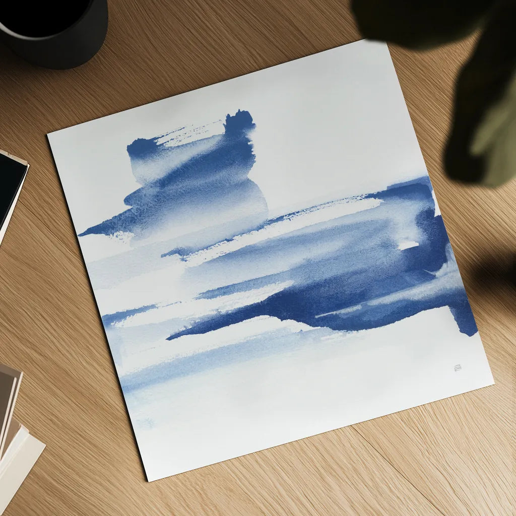 Classic Blue IV by Chris Paschke. Shown as a detailed flat fine art print, highlighting archival giclee quality. Available as an archival giclee rolled canvas, fine art paper, or poster print. SKU 67657a.