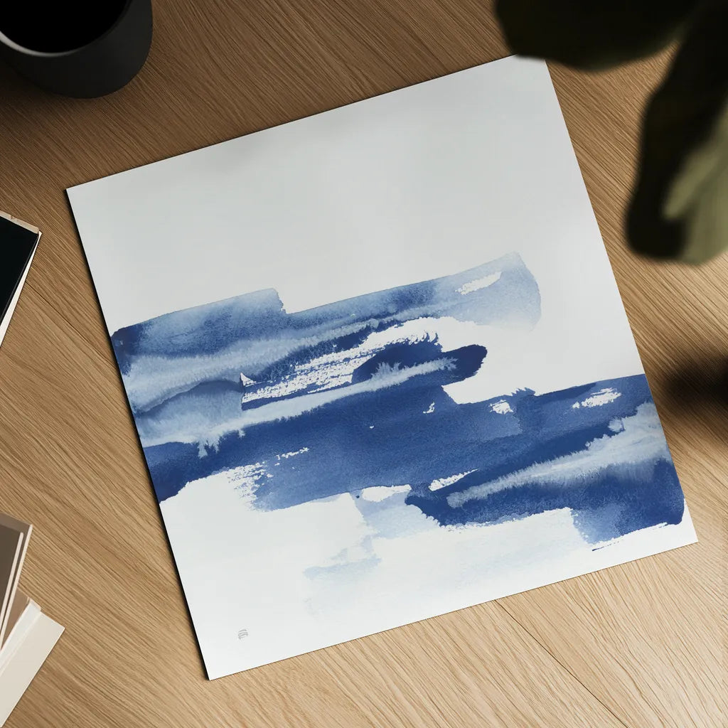 Classic Blue V by Chris Paschke. Shown as a detailed flat fine art print, highlighting archival giclee quality. Available as an archival giclee rolled canvas, fine art paper, or poster print. SKU 67658a.