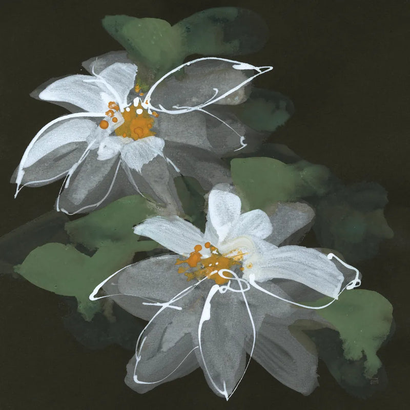 Clematis II Green by Chris Paschke. SKU 81075a. Archival Giclee Fine art print for wall decor.