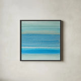 Coastal Abstraction V by Chris Paschke. Shown in a sleek black glass frame for a contemporary gallery look. Available as an archival giclee rolled canvas, fine art paper, or poster print. SKU 65472a.