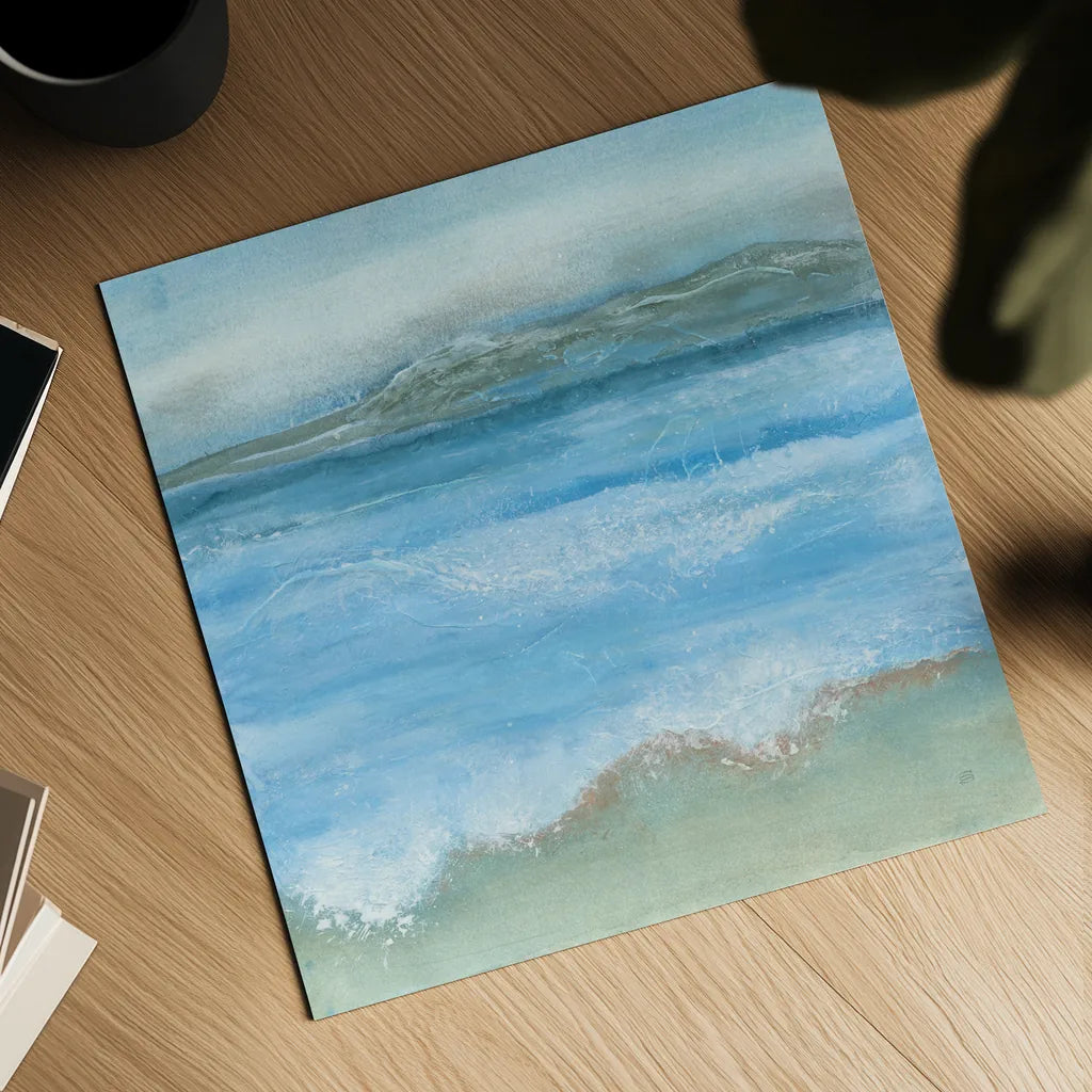 Coastal I by Chris Paschke. Shown as a detailed flat fine art print, highlighting archival giclee quality. Available as an archival giclee rolled canvas, fine art paper, or poster print. SKU 65460a.