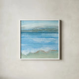 Coastal I by Chris Paschke. Shown in a crisp white glass frame for a clean and minimalist style. Available as an archival giclee rolled canvas, fine art paper, or poster print. SKU 65460a.