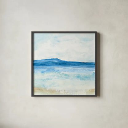 Coastal II by Chris Paschke. Shown in a sleek black glass frame for a contemporary gallery look. Available as an archival giclee rolled canvas, fine art paper, or poster print. SKU 65461a.