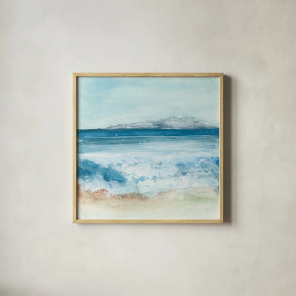 Coastal IV by Chris Paschke. Shown in a natural wood glass frame for a timeless modern aesthetic. Available as an archival giclee rolled canvas, fine art paper, or poster print. SKU 65463a.