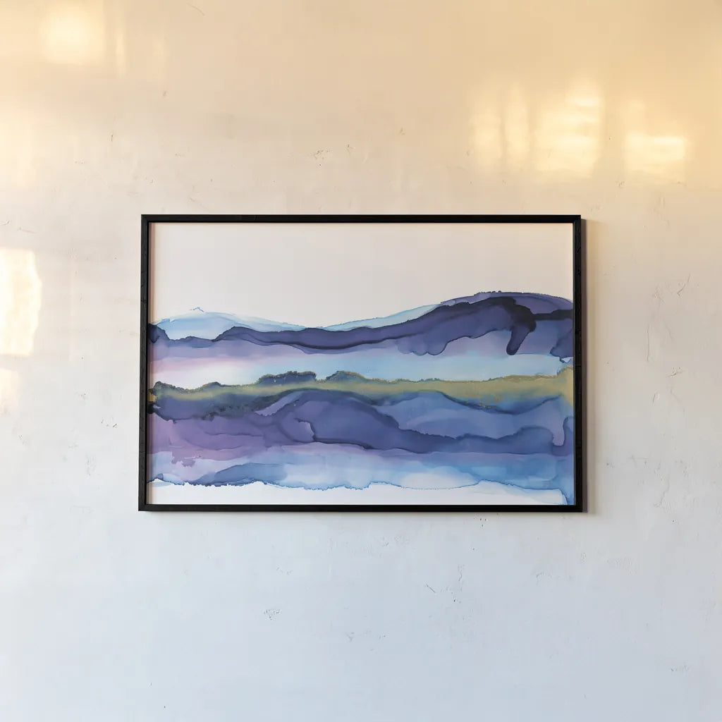 Coastal Ink I by Chris Paschke. shown as a paper print in a black flame. Available as a archival giclee rolled canvas, fine art paper, or poster print. SKU 65436i.