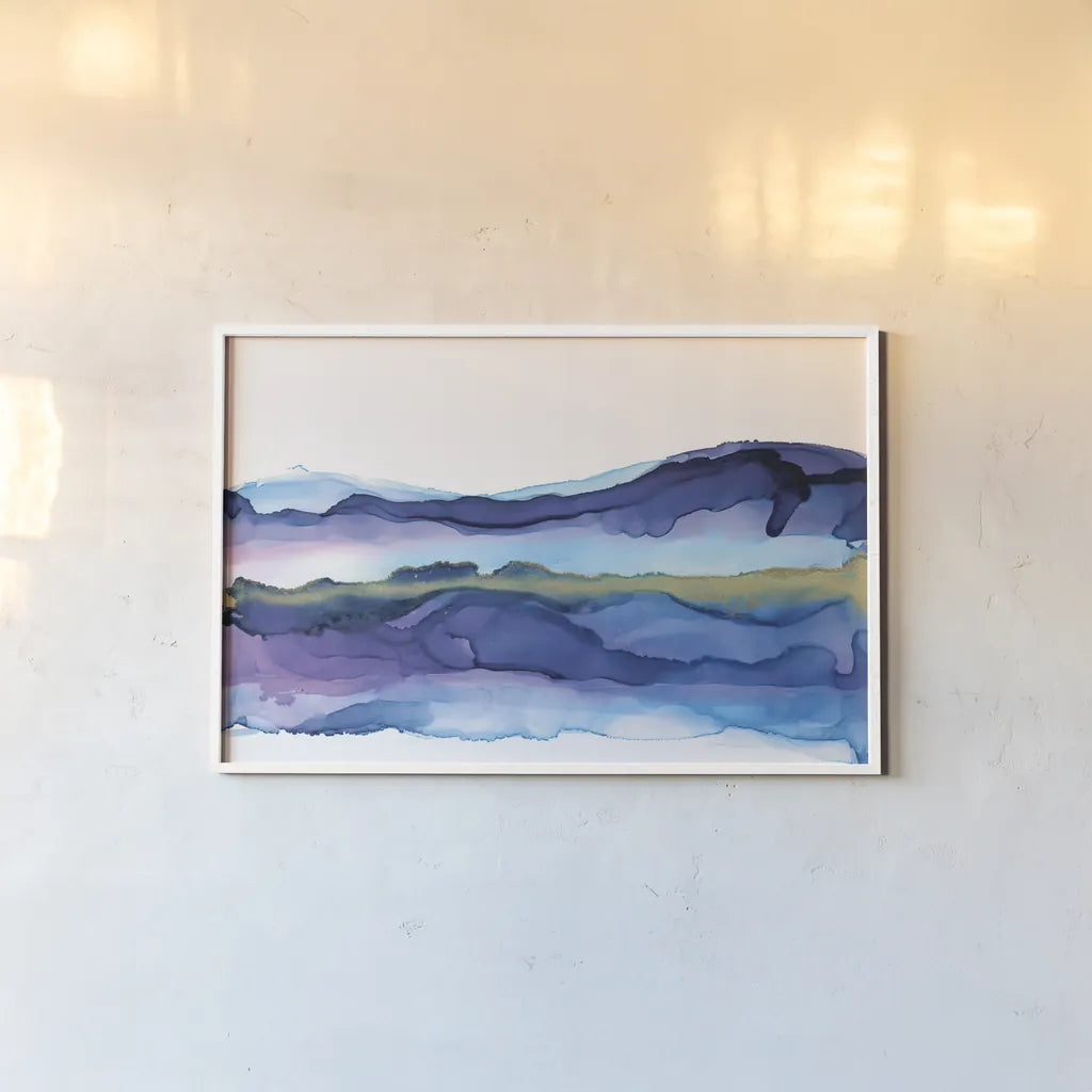 Coastal Ink I by Chris Paschke. shown as a paper print in a white frame. Available as a archival giclee rolled canvas, fine art paper, or poster print. SKU 65436i.