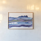 Coastal Ink II by Chris Paschke. shown as a paper print in a natural frame. Available as a archival giclee rolled canvas, fine art paper, or poster print. SKU 65437i.