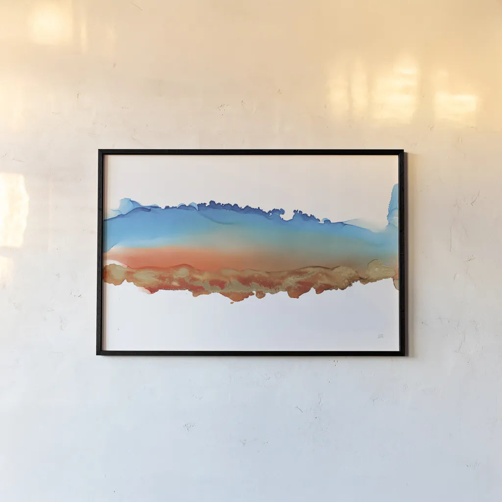 Coastal Ink VII by Chris Paschke. shown as a paper print in a black flame. Available as a archival giclee rolled canvas, fine art paper, or poster print. SKU 65442i.