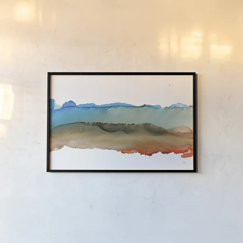 Coastal Ink VIII by Chris Paschke. shown as a paper print in a black flame. Available as a archival giclee rolled canvas, fine art paper, or poster print. SKU 65443i.