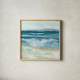 Coastal VI by Chris Paschke. Shown in a natural wood glass frame for a timeless modern aesthetic. Available as an archival giclee rolled canvas, fine art paper, or poster print. SKU 65772a.