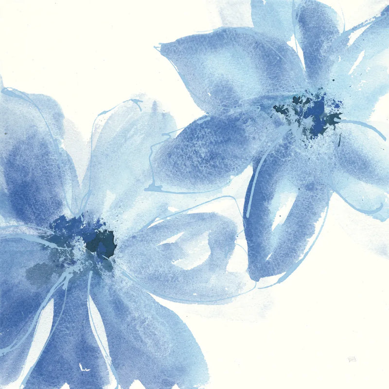 Cobalt Clematis II by Chris Paschke. SKU 33997a. Archival Giclee Fine art print for wall decor.