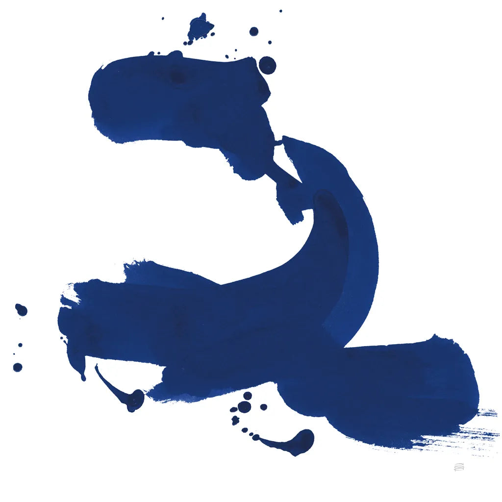 Cobalt Ink Drops II by Chris Paschke. SKU 67369a. Archival Giclee Fine art print for wall decor.