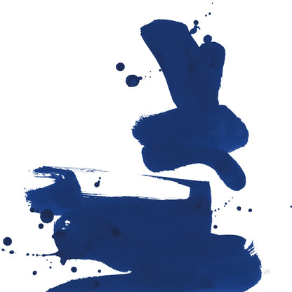 Cobalt Ink Drops III by Chris Paschke. SKU 67370a. Archival Giclee Fine art print for wall decor.