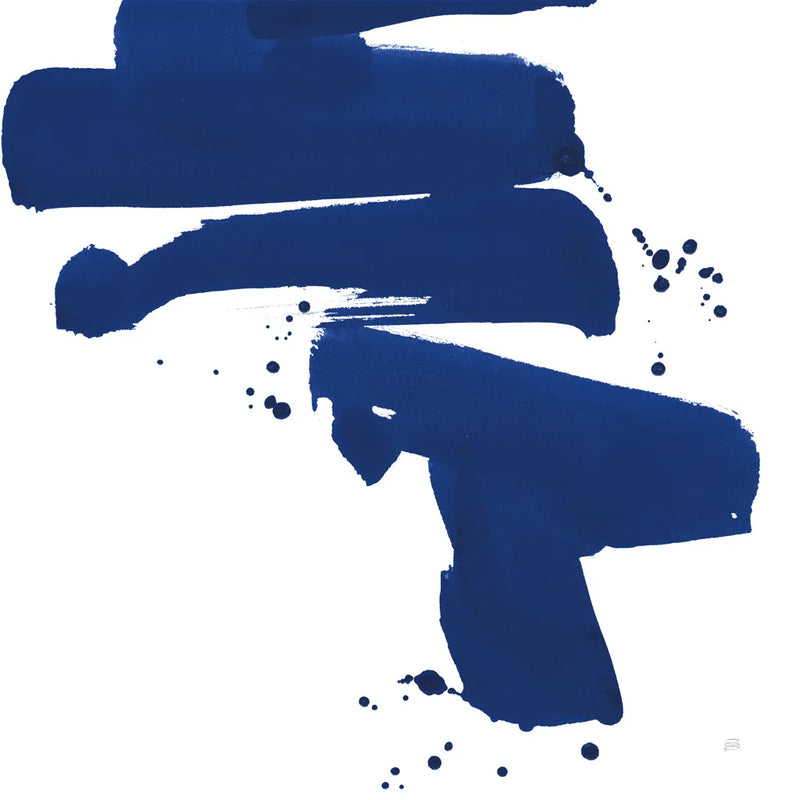 Cobalt Ink Drops IV by Chris Paschke. SKU 67371a. Archival Giclee Fine art print for wall decor.
