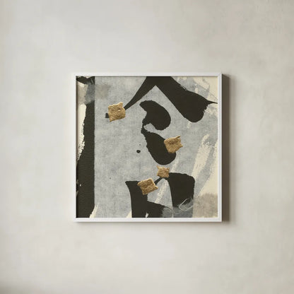 Collage I by Chris Paschke. Shown in a crisp white glass frame for a clean and minimalist style. Available as an archival giclee rolled canvas, fine art paper, or poster print. SKU 32512a.