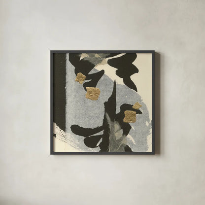 Collage VII by Chris Paschke. Shown in a sleek black glass frame for a contemporary gallery look. Available as an archival giclee rolled canvas, fine art paper, or poster print. SKU 32518a.