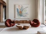 Color Spray I by Chris Paschke. Shown as extra-large giant wall art in a modern living room. Available as an archival giclee rolled canvas, fine art paper, or poster print. SKU 78876a.