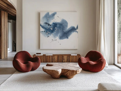 Connecting the Dots I by Chris Paschke. Shown as extra-large giant wall art in a modern living room. Available as an archival giclee rolled canvas, fine art paper, or poster print. SKU 83777a.