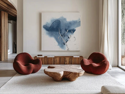 Connecting the Dots II by Chris Paschke. Shown as extra-large giant wall art in a modern living room. Available as an archival giclee rolled canvas, fine art paper, or poster print. SKU 83778a.